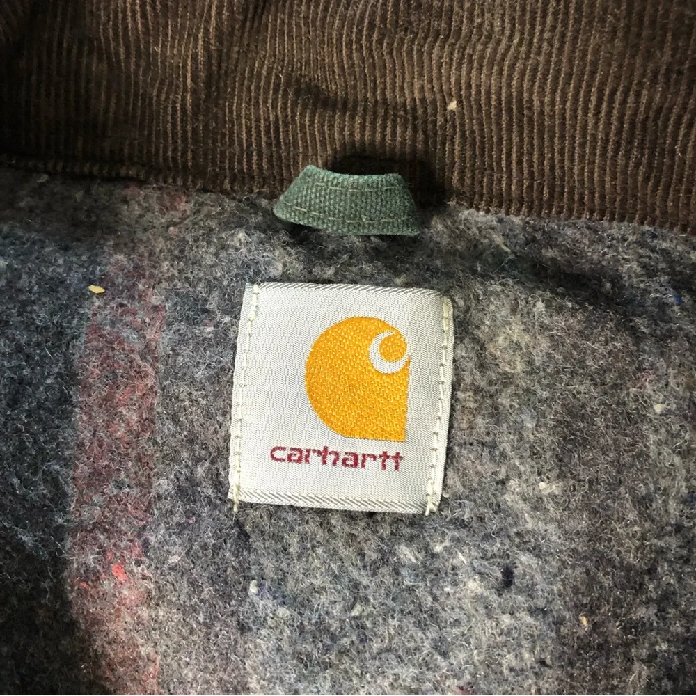 Vintage Carhartt Men’s blanket lined outdoor coat green size 2X 3X chore work - Picture 10 of 16